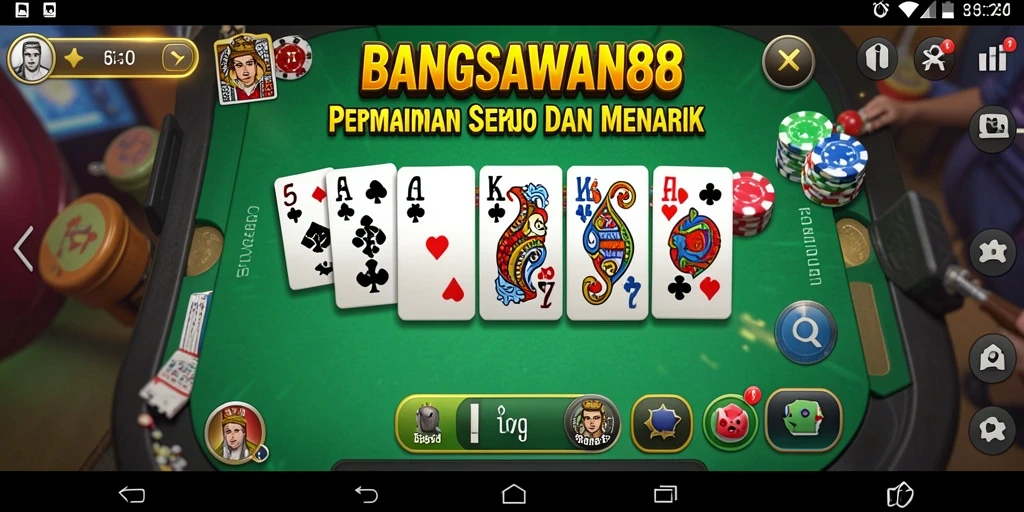 Tampilan menarik dari gameplay Domino BANGSAWAN88.