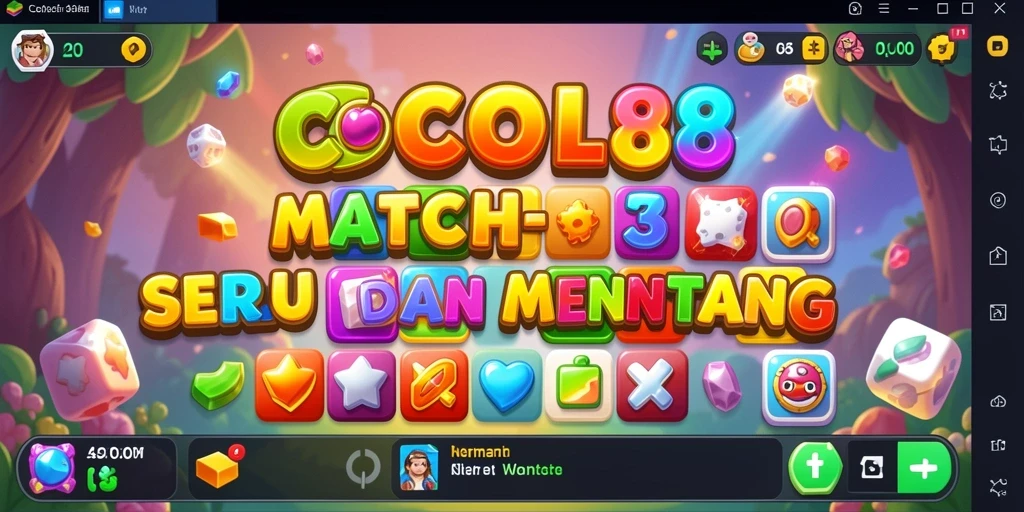 Gameplay Match-3 yang seru dan menarik di COCOL88.
