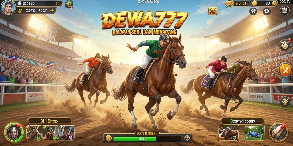Gameplay balapan seru di DEWA777 dengan berbagai kendaraan.