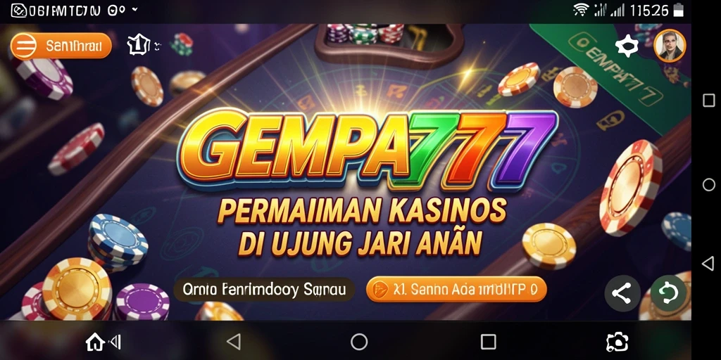 Tampilan gameplay menarik dari GEMPA777 dalam permainan Kasino.