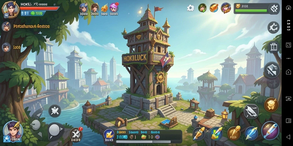 Tangkapan layar gameplay <strong>HOKILUCK</strong> yang strategis dalam Tower Defense.