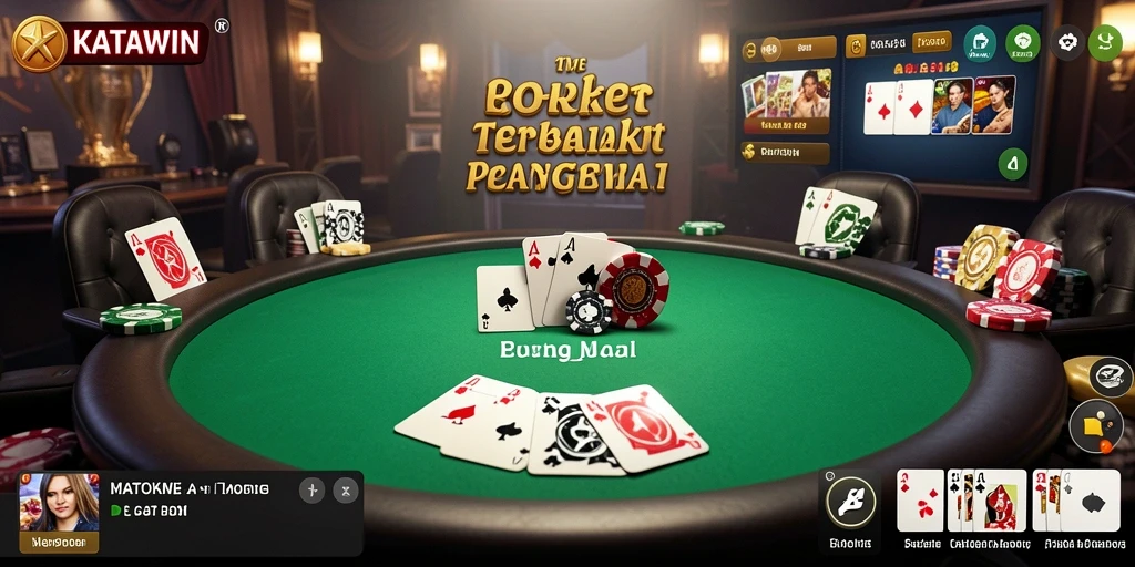 Tampilan gameplay KATAWIN yang menarik dan dinamis dalam permainan Poker.