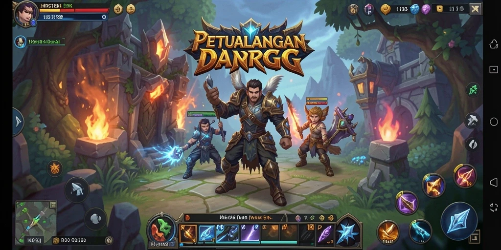 Screenshot gameplay menunjukkan pertarungan seru dalam dunia ARPG.
