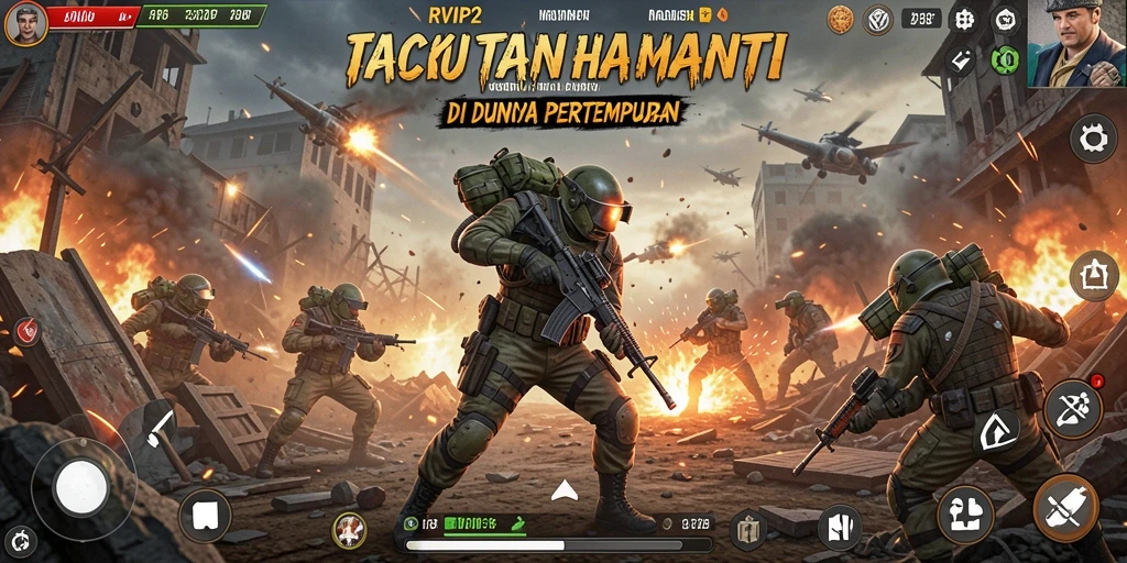 Tampilan gameplay RVIP2 yang seru dan mendebarkan saat aksi pertempuran.