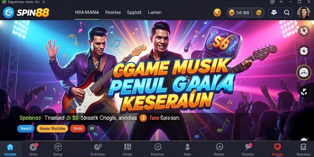 Tampilan gameplay SPIN88 dengan berbagai pilihan lagu menarik.