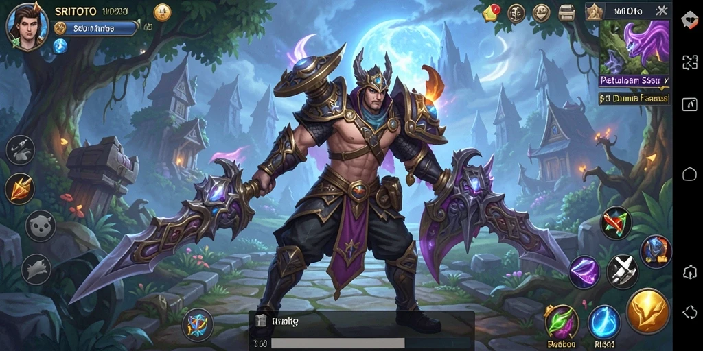 Screenshot gameplay SRITOTO menampilkan aksi petualangan seru di dunia fantasi.
