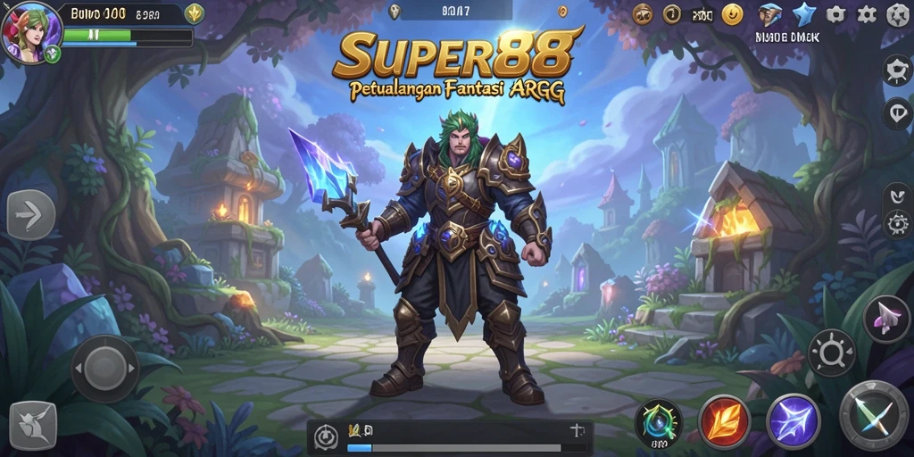 Screenshot SUPER88 menampilkan aksi pertarungan seru dan eksplorasi dunia.