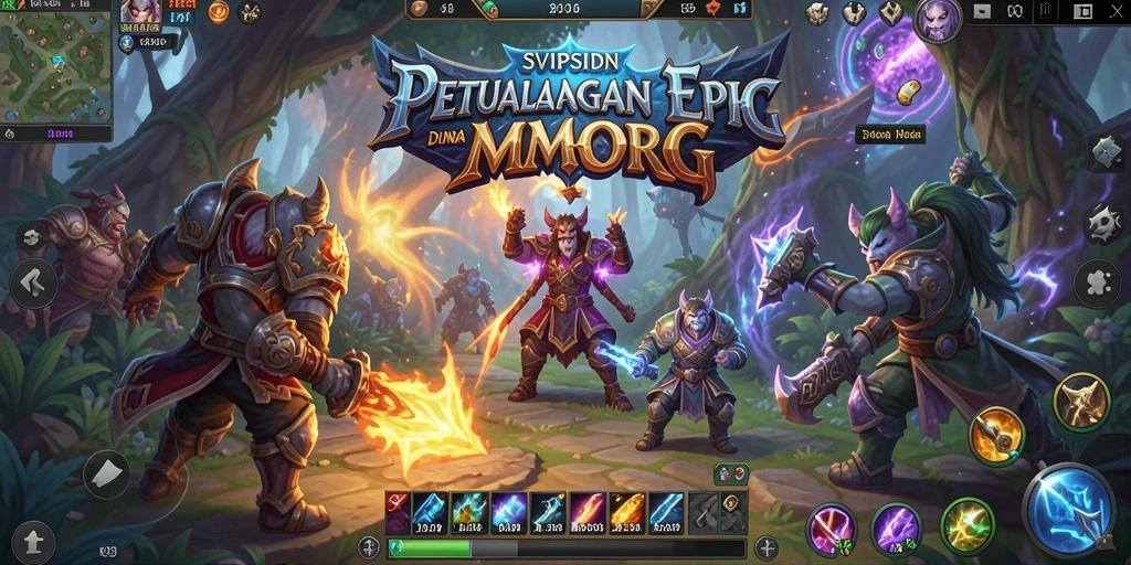 Tampilan gameplay SVIPSIDN yang menakjubkan saat petualangan MMORPG.