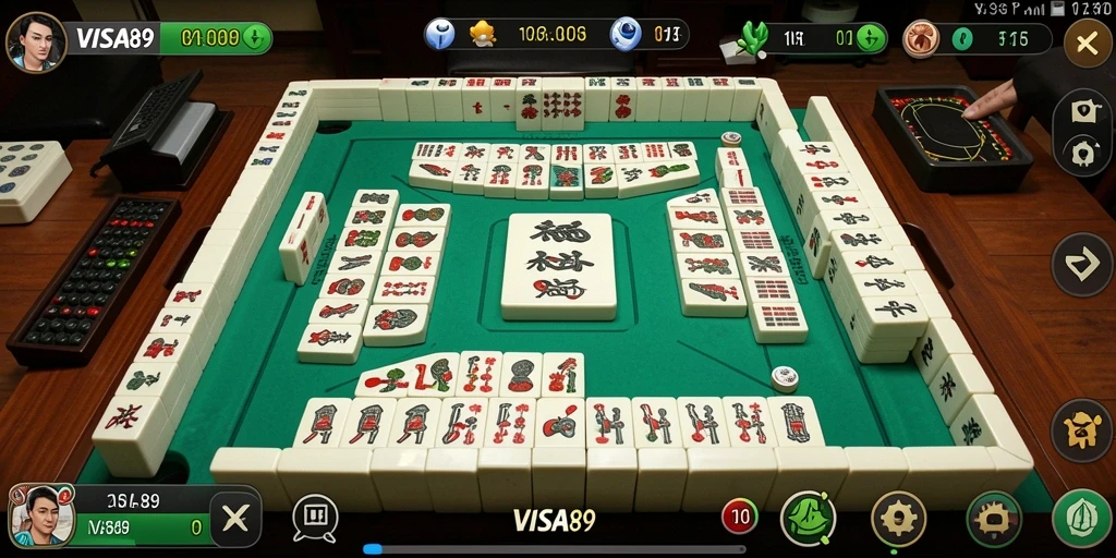 Tampilan gameplay menarik dari Mahjong dalam VISA89.